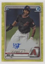 2020 Bowman Chrome Prospects Yellow Refractor /75 Glenallen Hill Jr Auto 09t6