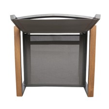 Stylish Outdoor Dining Chairs Set of 2 - Rust- Aluminum  Faux-Wood Arms for