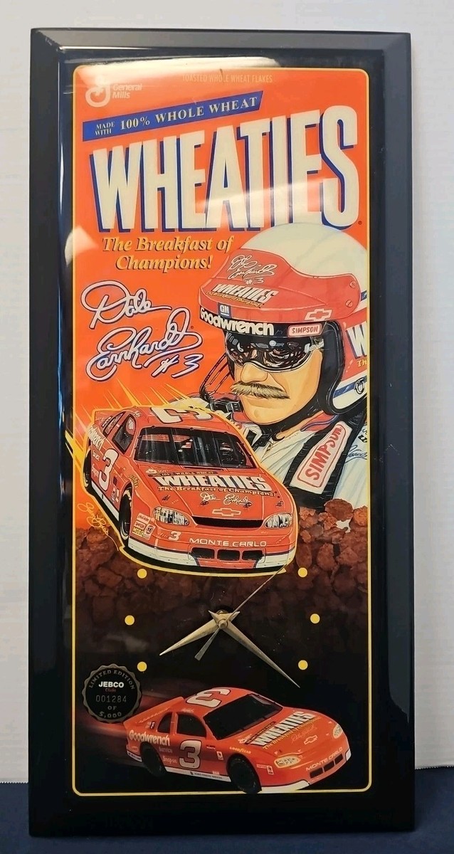 Jebco 1997 Dale Earnhardt Wheaties Car #3 Wall Clock 11X23 NASCAR