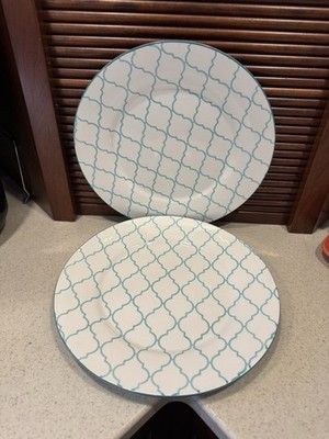 Baum Brothers Morrocan Turquoise Dinner Plates - Set of 2