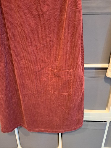 SeaSalt Burgundy Safflower Pinafore Corduroy Dress UK 16 Front Pocket - Bild 4 von 11
