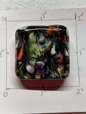 BOGART CERAMIC SMOKE STONE BLACK MULTICOLOR HAND ROLL CIGARETTE HOLD KILN FIRED