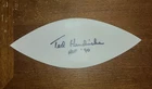 RAIDERS TED HENDRICKS NFL AUCTION AUTOGRAPHED SIGNED FOOTBALL BALL WHITE PANEL