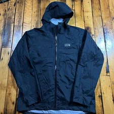 Mountain Hardwear Men’s XL Threshold Jacket Black Waterproof Windbreaker OM6437