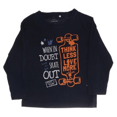 Basic Needs by Name It, Langarmshirt, Größe: 98, Blau, Print #cop