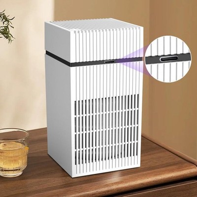 Compact USB Air Purifier with HEPA and Activated Carbon for Clean Air Anywhere