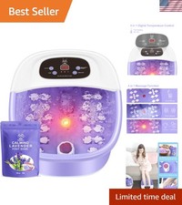Foot Spa Bath Massager with Heat Bubbles and Vibration Massage and Jets, 16 O...
