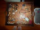 Assorted VINTAGE  & Costume Jewelry and Accessories Lot Pins, rings, necklaces b