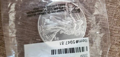 2009 American Eagle Silver Dollar Uncirculated 1 Ounce Coin