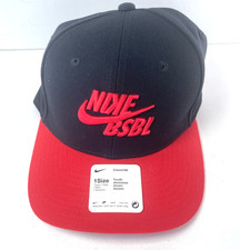 Nike Baseball Classic99 Hat Cap Youth Swoosh BSBL Flex Adjustable Black Red Gift