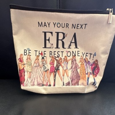 Beige Makeup Bag with Zipper 'May Your Next Era Be The Best One Yet'