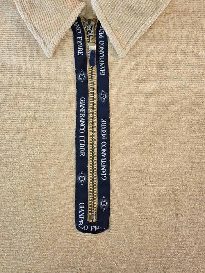 Polo de golf Gianfranco Ferré manga larga cremallera hecho en Italia - importado de Japón Foto 2 de 4