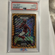 2023 Prizm Tank Dell Orange Wave RC /60 PSA 10 Pop 8