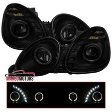 Fits 1998-2005 Lexus Gs300 Gs400 Gs430 Black Smoke Led Projector Headlights