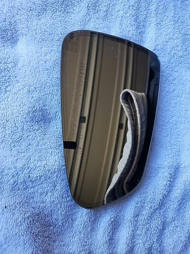 12-22 OEM TESLA MODEL S RIGHT SIDE VIEW MIRROR WIDE ANGLE GLASS AUTO DIM HEATED
