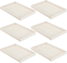 6 Pcs Velvet Stackable Jewelry Tray Showcase Display, Jewelry Organizer Tray Bra