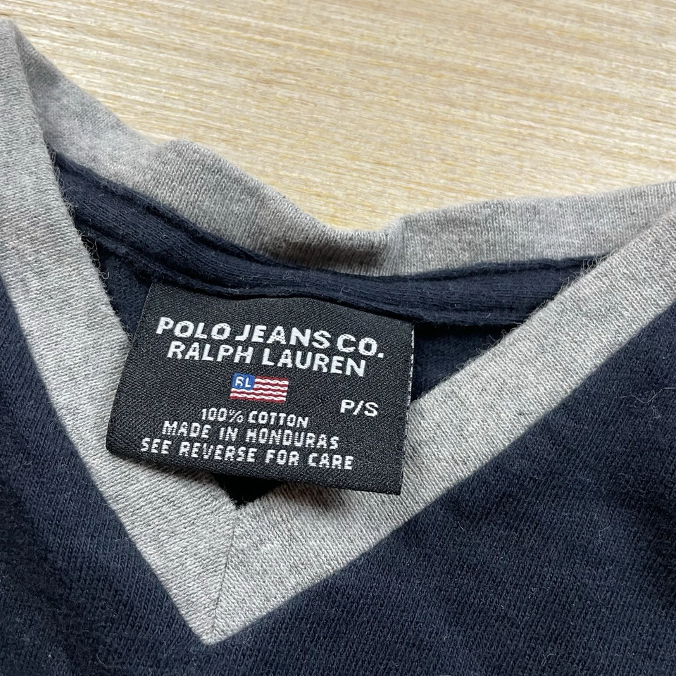 Polo Jeans Ralph Lauren Vintage 90s Y2K Babydoll Top T Shirt S Spell Out Star - Image 3 of 4