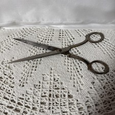 Vintage SOLID STEEL SCISSORS 9  Total Length. Works Great 