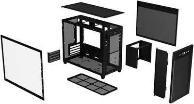 ASUS Prime AP201 Black MicroATX Tempered Glass Edition Computer PC Case