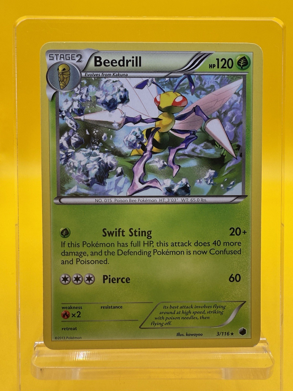 Beedrill - Plasma Freeze - Rare - 3/116 - NEAR MINT - A+