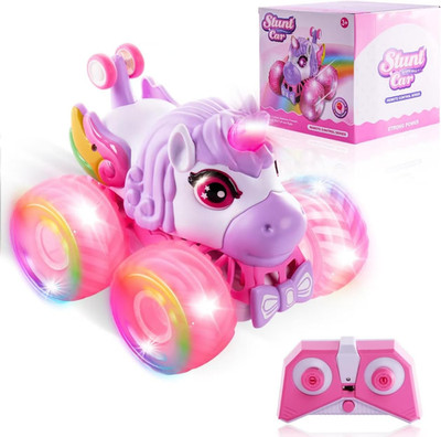 Remote Control Car Unicorn Monster Trucks for Girls 360° Rotating 4WD Stunt RC C