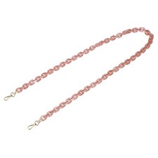 47" Acrylic Chain Purse Strap Replacement Luxury Handbag Strap Pink/White