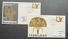 1972 Tutankhamun FDC pair on British Museum Covers with Special Handstamps.