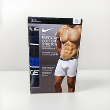 Nike Everyday Cotton Stretch Dri-Fit Boxer Briefs Men  s XL W40-42  3 Pack