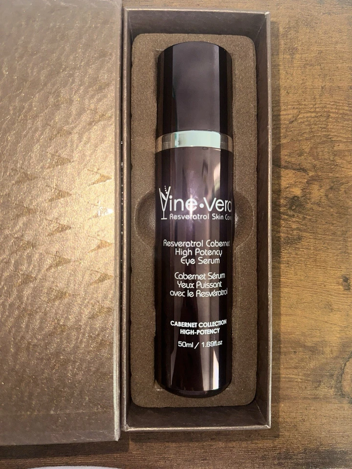 Suero para ojos de alta potencia Vine Vera Resveratrol Cabernet 50 ml/1,69 oz TOTALMENTE NUEVO Foto 2 de 4