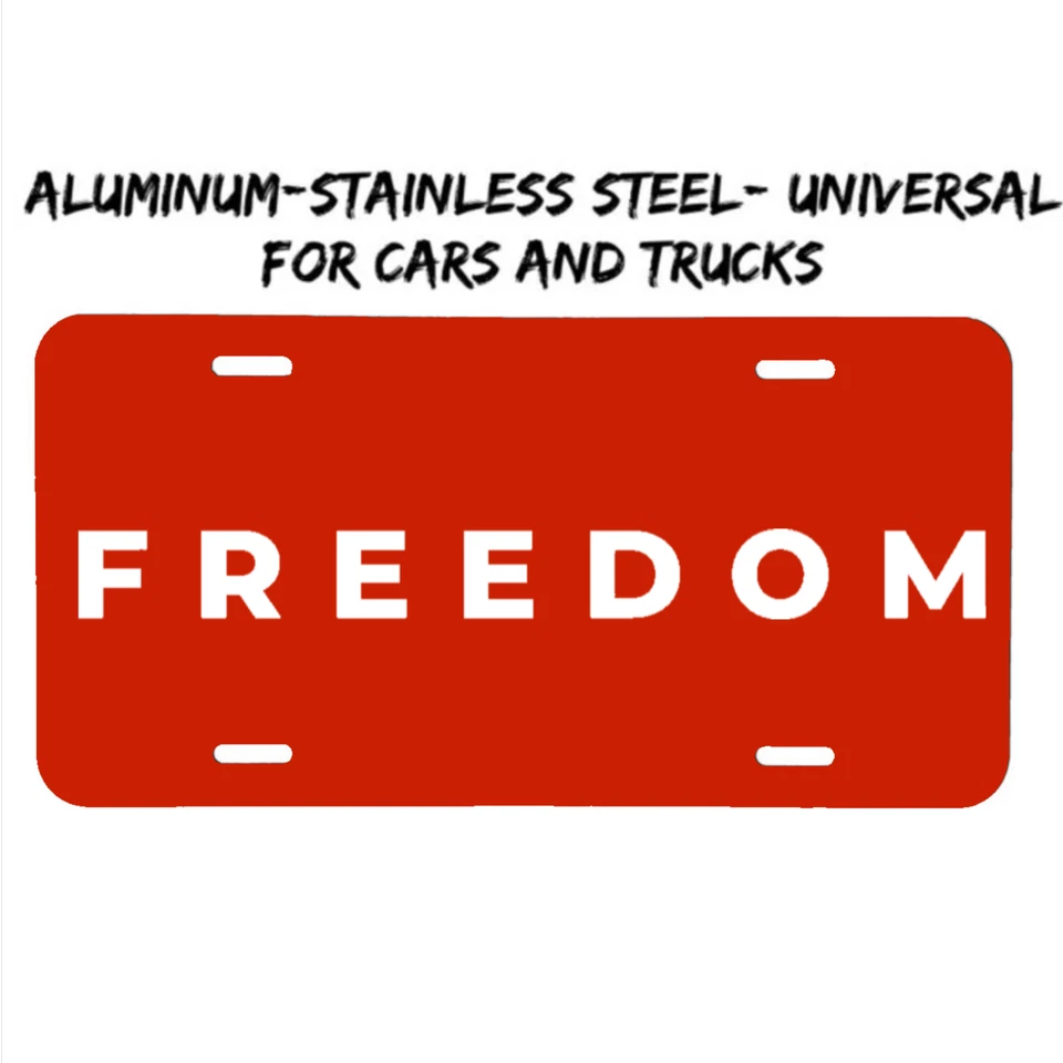 Freedom Front License Plate Made In The USA Aluminum Inspirational Charlie Kirk - Image 2 of 4