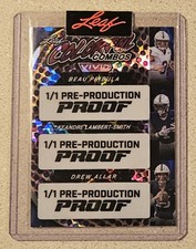 Beau Pribula Drew Allar Keandre Lambert-Smith 2024 Leaf Vivid RC #d 1/1 🔥