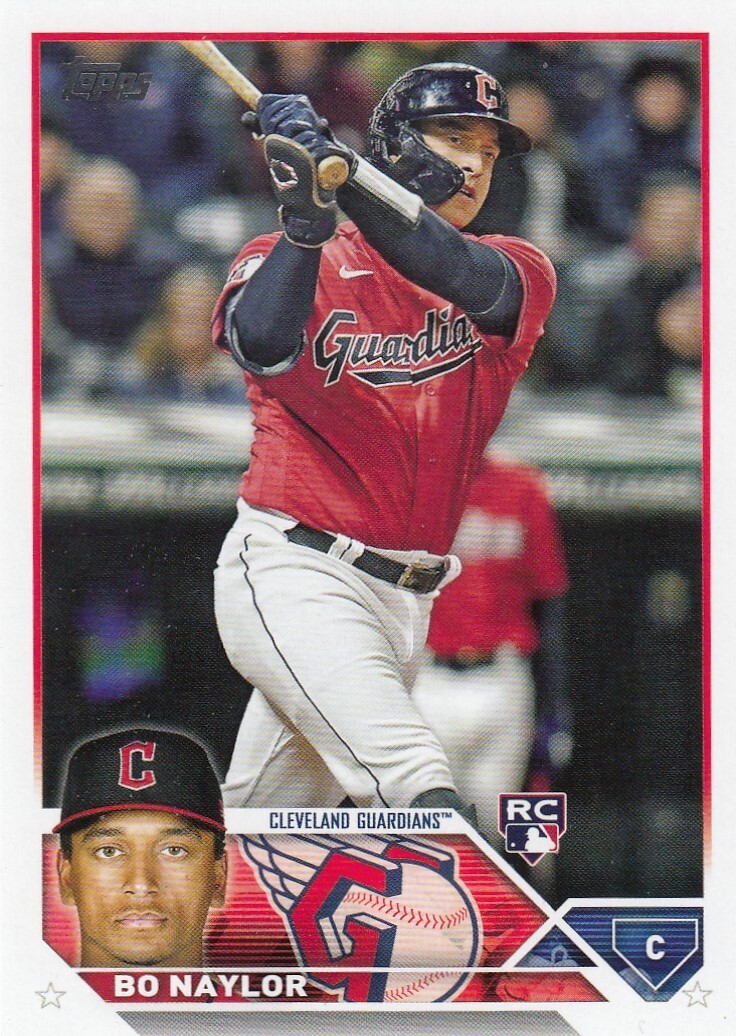 BO NAYLOR TOPPS SERIES 2 ROOKIE CARD RC CLEVELAND GUARDIANS #421 2023 23