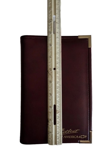 VTG NOS Chevrolet Heartbeat of America Leather Business Card & Address Book - Picture 4 of 10