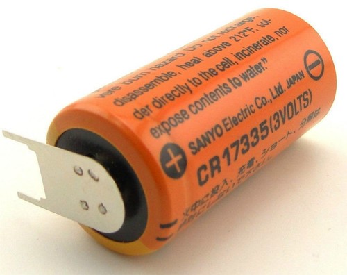 2pcs SANYO CR17335 3V PLC Battery 3P tabs to Repair Saab Cell Pin Type +2P-1P - Picture 4 of 5