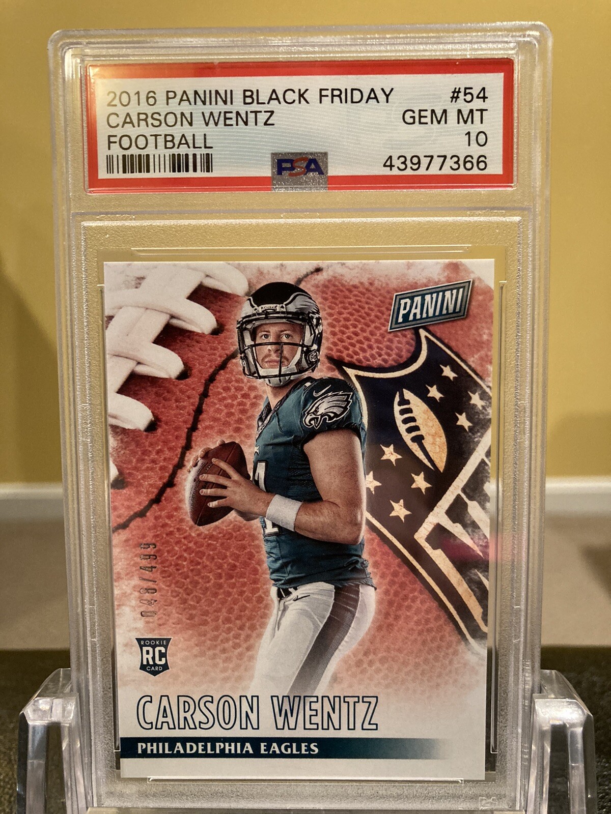 Carson Wentz Panini Black Friday #54 Base