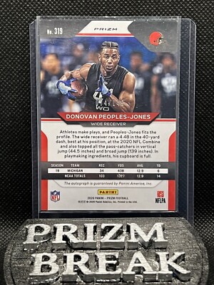 2020 Panini Prizm Donovan Peoples-Jones RC Rookie Red Wave
