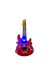 RED Guitar Flashing LED Light Blinky Lapel Jewelry Pin Party Favor Supplies