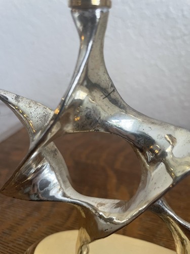 Unique Brass Duo Star of David Menorah Jewish - Picture 6 of 9