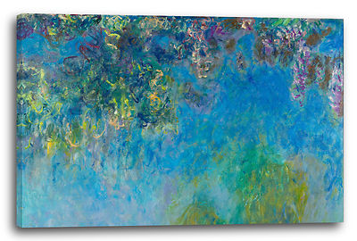 Lein-Wand-Bild Kunstdruck: Claude Monet Glyzinien (Wisteria) 1925