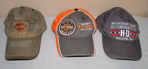Vintage Harley Davidson Motorcycle Biker Hat Lot 3 Strapback Semifitted (ToteKK)
