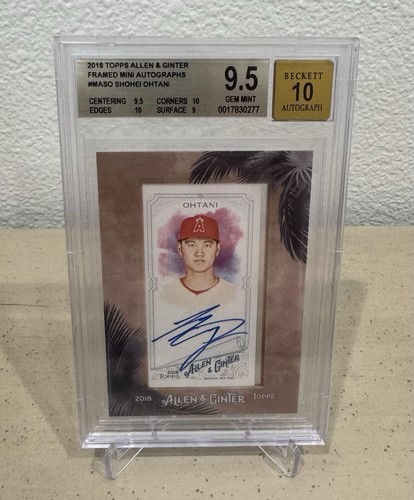 2018 Allen & Ginter Shohei Ohtani Rookie RC Auto BGS 9.5 Gem Mint w/ 10 Auto