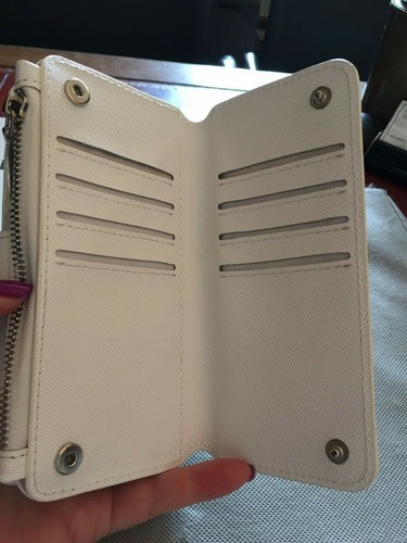 BALDININI PORTAFOGLIO PORTACELLULARE PELLE NUOVO BIANCO CON ETICHETTA ORIGINALE - Foto 8 di 8