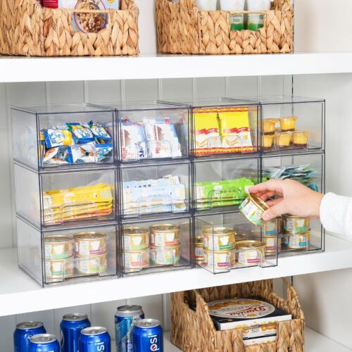 Multi-Purpose Acrylic Makeup Organizer - 6 Clear Stackable Storage Bins - Picture 9 of 10
