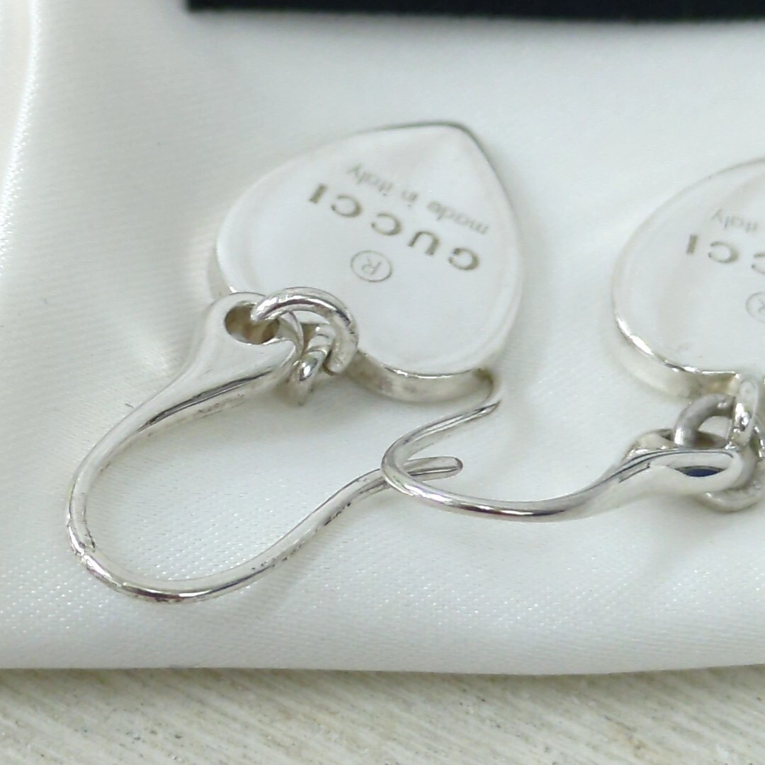 GUCCI Earrings Heart Sterling Silver Hook Fastening drop GUCCI Earrings Heart Sterling Silver Hook Fastening drop