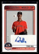 2023 Panini USA Baseball U18 Canada Auto Tyrus Hall 43/72