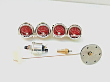 Gauges Kit- 52 Electrical Temp Pressure Oil Amp Fuel Senders Sending Unit Red F