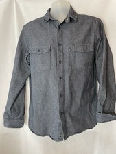 Goodfellow TARGET Mens MEDIUM Dark GRAY Button Down Collared Dress Shirt Pockets