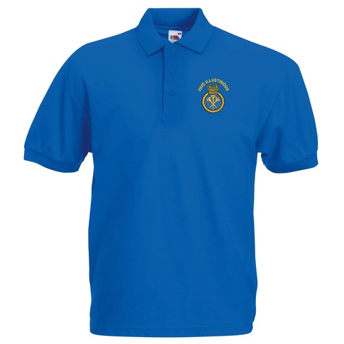 OFFICIAL HMS Illustrious Polo Shirt with Embroidered Logo - Picture 8 of 11