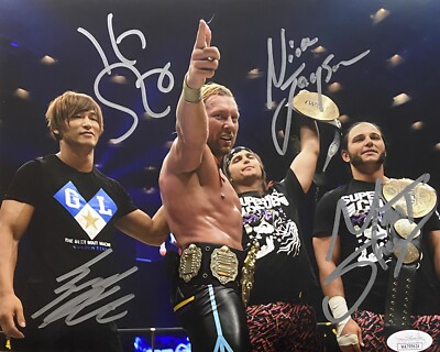 JSA Quad signed Kenny Omega Young Bucks & Kota Ibushi Dual 8x10 - HANDSIGNIERT