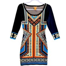 Flying Tomato Boho Tribal Mini Sweater Dress Size XS